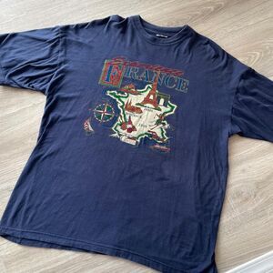 Vintage 90's "Experience France" Blue T-Shirt Unisex Travel Souvenir Retro World